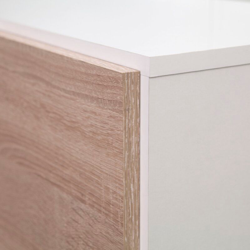White Natural Oak Bamboo Shoe Storage Cabinet thumbnail 8