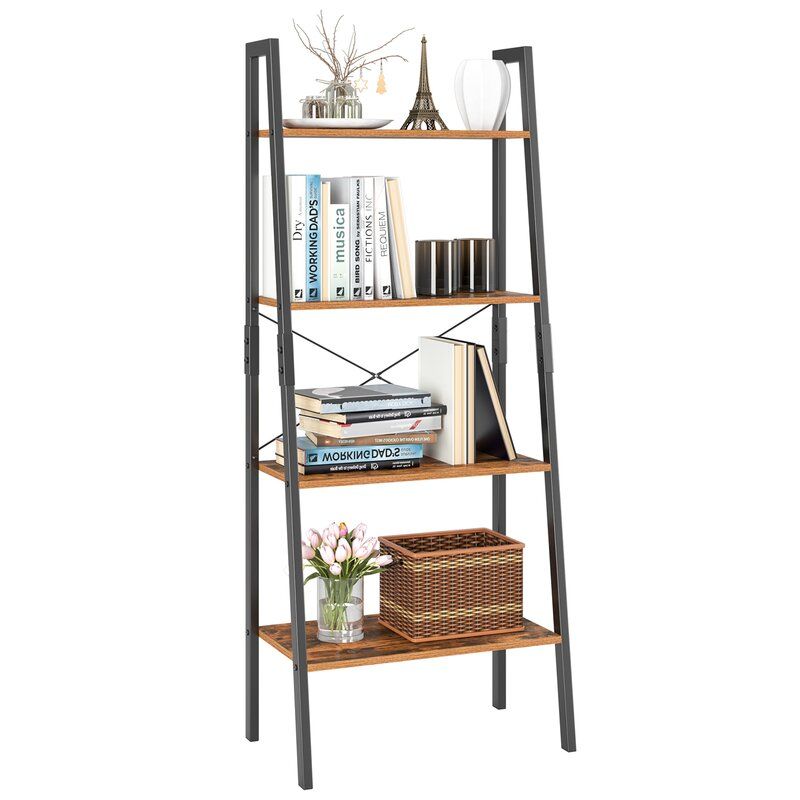 Enloe 54.5'' H x 22'' W Iron Ladder Bookcase thumbnail 2