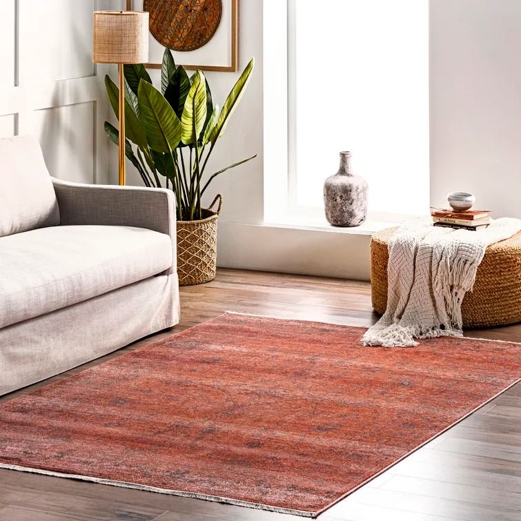 Mariah Oriental Orange Area Rug thumbnail 2
