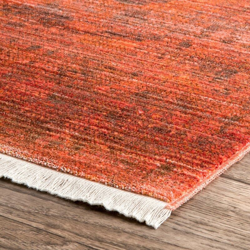 Mariah Oriental Orange Area Rug thumbnail 3