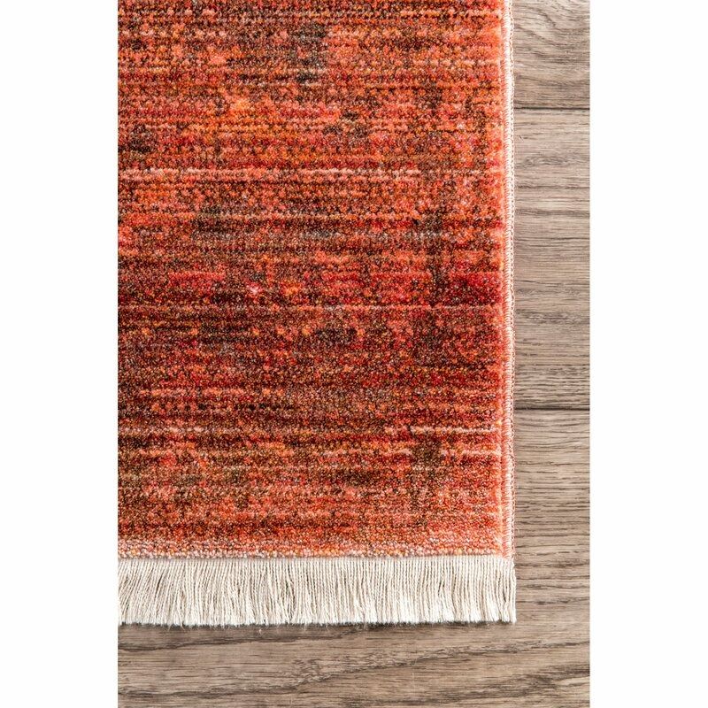 Mariah Oriental Orange Area Rug thumbnail 4