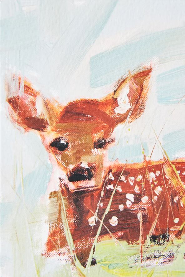 Baby Fawn Wall Art with Frame thumbnail 2