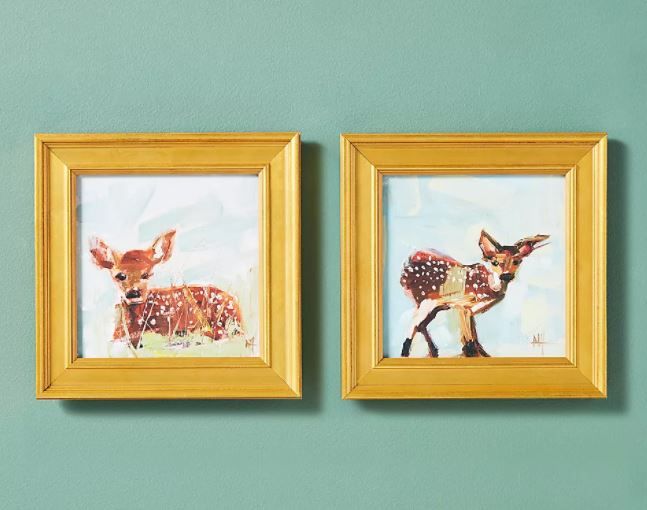 Baby Fawn Wall Art with Frame thumbnail 4