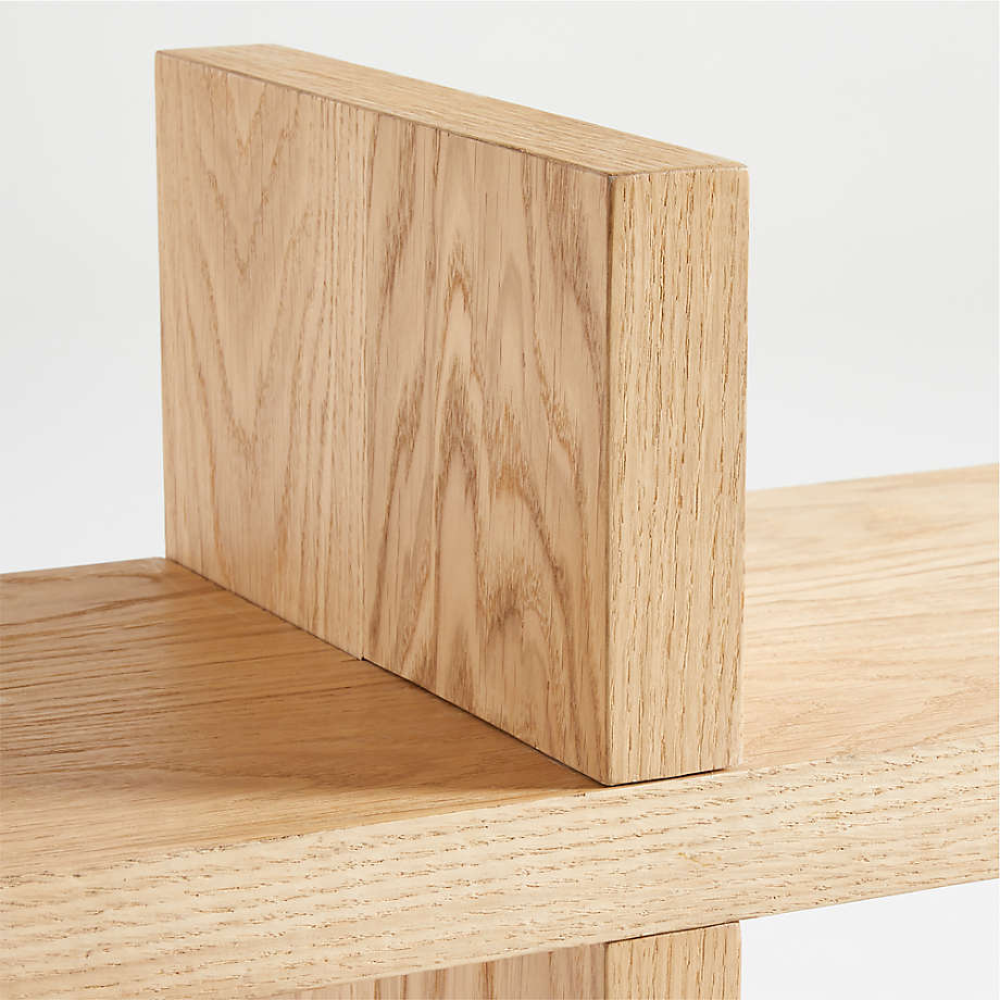Nash Natural Wood Console Table with Shelf thumbnail 4