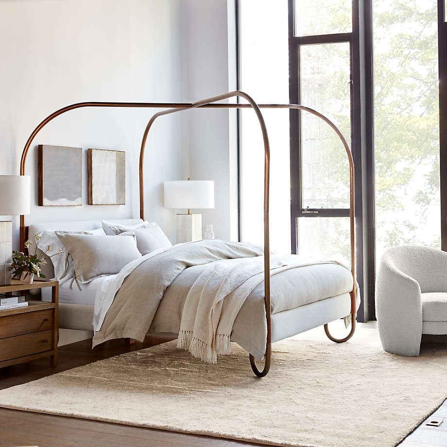 Gracia Queen Upholstered Canopy Bed thumbnail 2