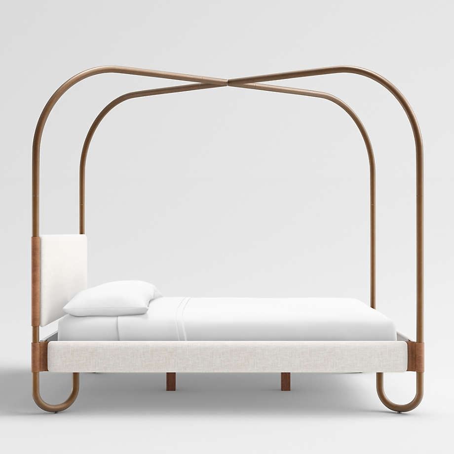 Gracia Queen Upholstered Canopy Bed thumbnail 4