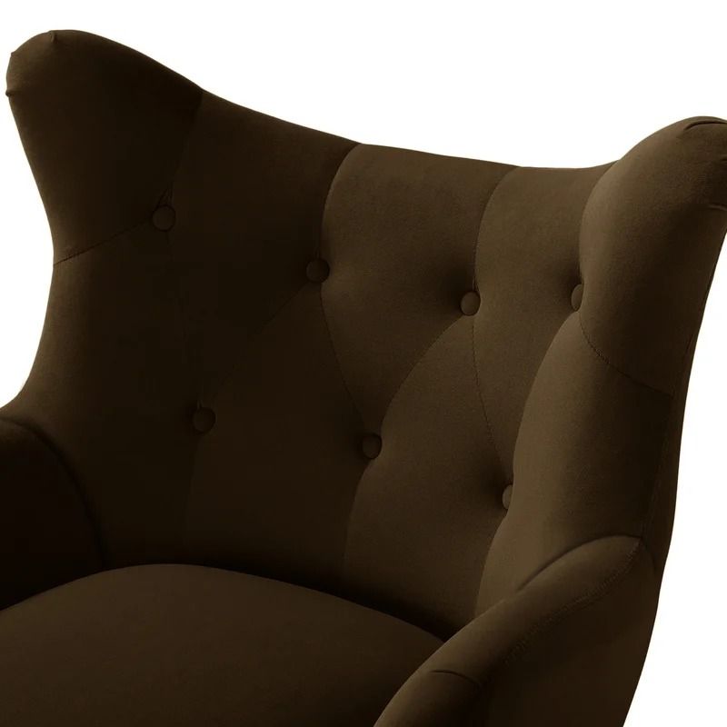 Dowdle Tufted Velvet Wingback Chair thumbnail 6