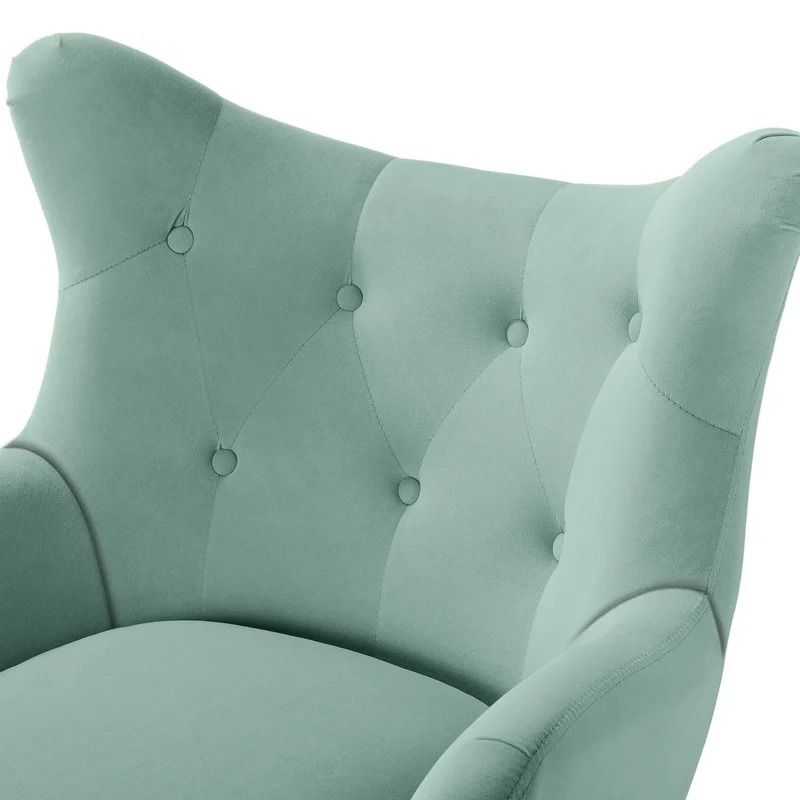 Dowdle Tufted Velvet Wingback Chair thumbnail 5