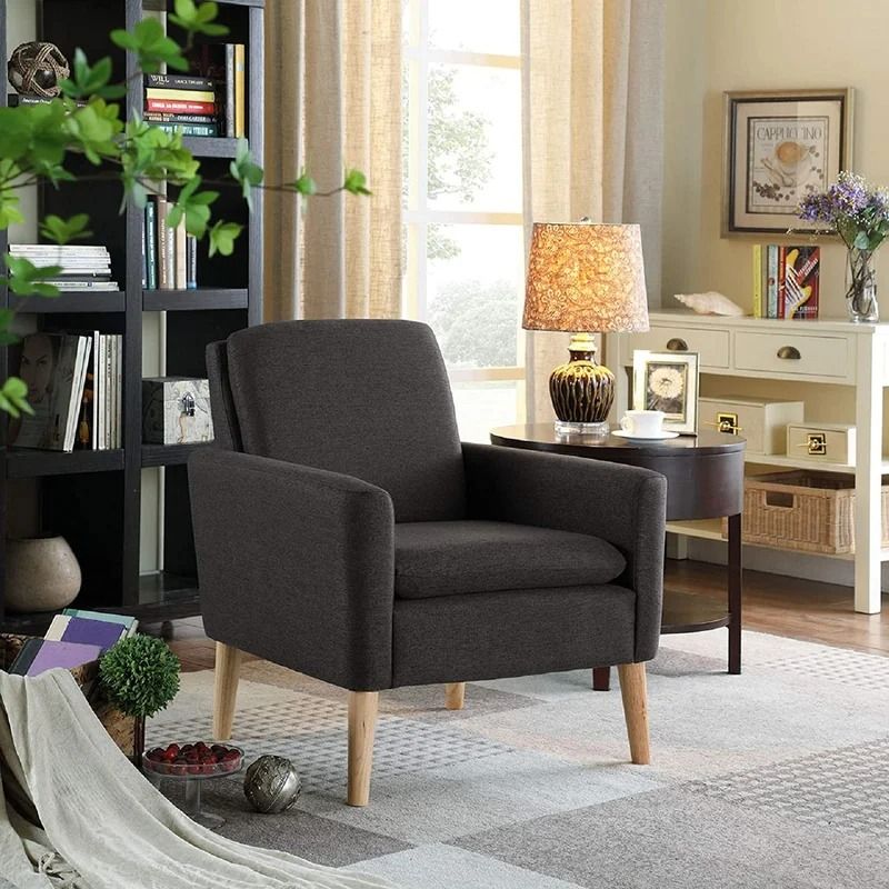 Biggerstaff Wide Linen Armchair thumbnail 2