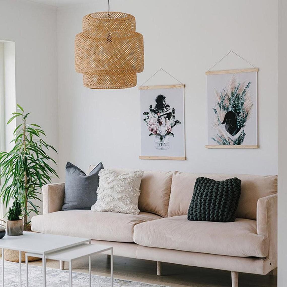 Bamboo Pendant Light Home Decor Lampshade thumbnail 2