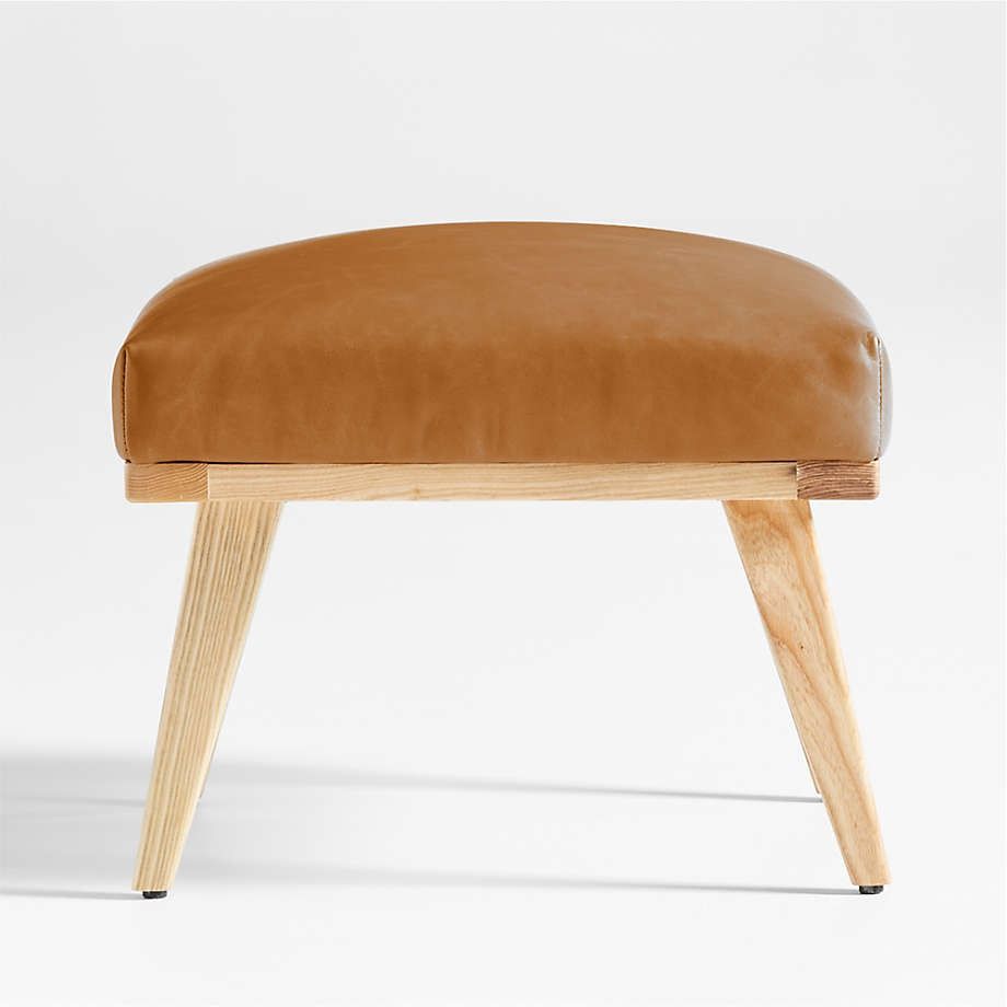 Cavett Ashwood Leather Ottoman thumbnail 2
