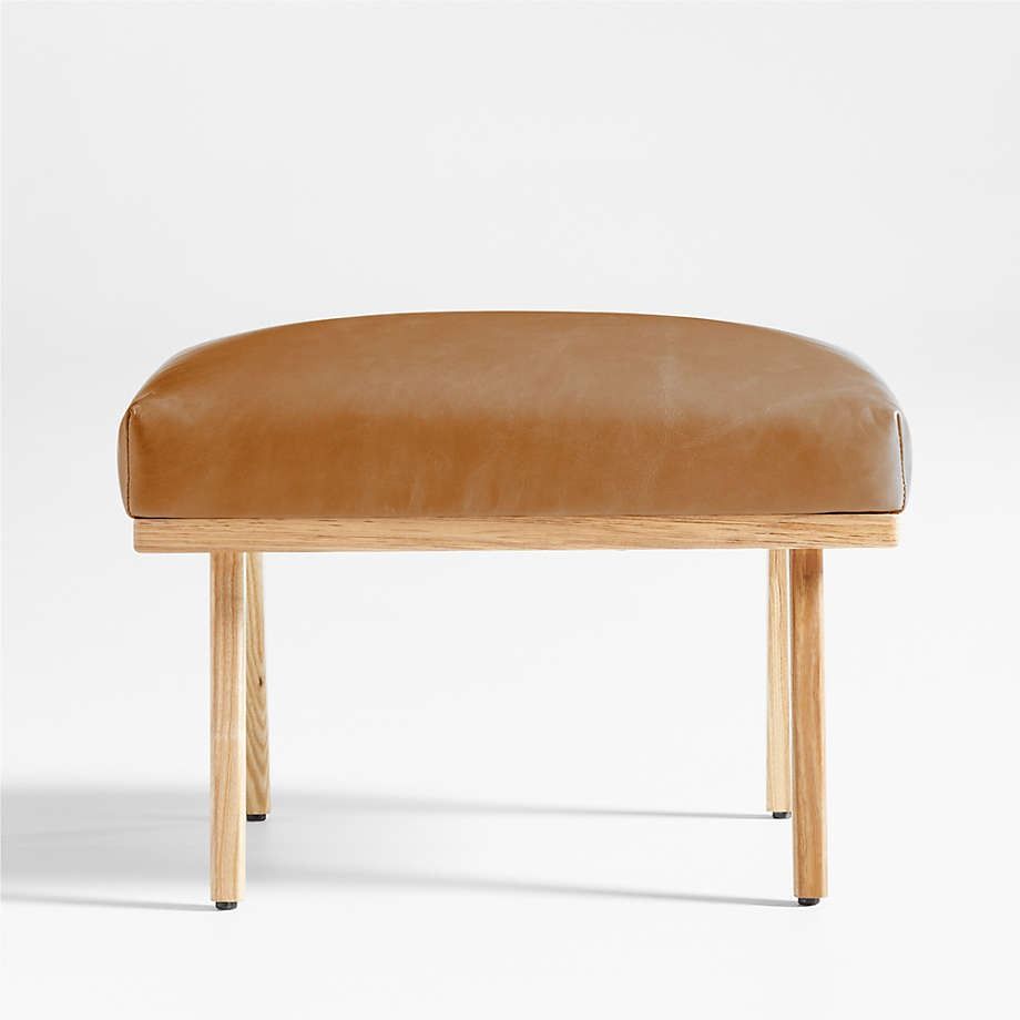 Cavett Ashwood Leather Ottoman thumbnail 3