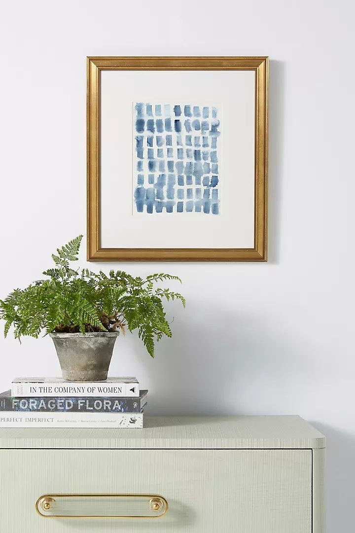 Blue Wash Blocks Wall Art With Frame thumbnail 2