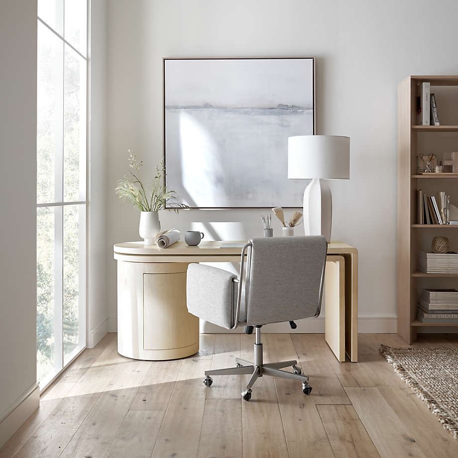 Caterina Grey Upholstered Office Chair thumbnail 2