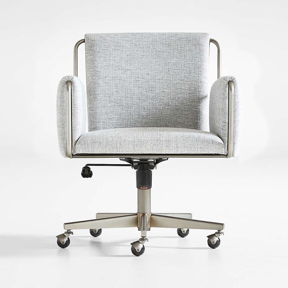 Caterina Grey Upholstered Office Chair thumbnail 3