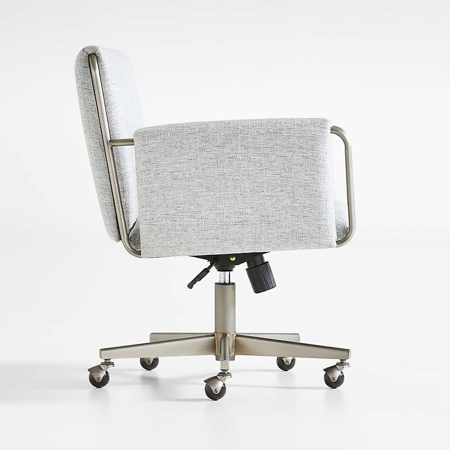 Caterina Grey Upholstered Office Chair thumbnail 4