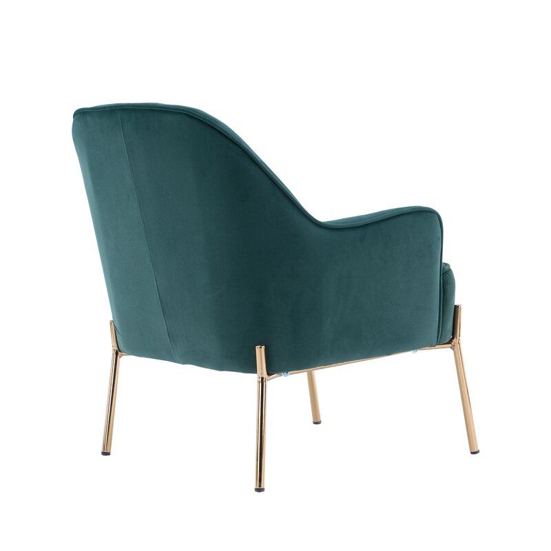 Partida Wide Velvet Armchair thumbnail 3