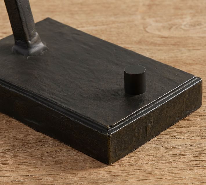 Carson Forged Iron USB Table Lamp with Shade  thumbnail 4