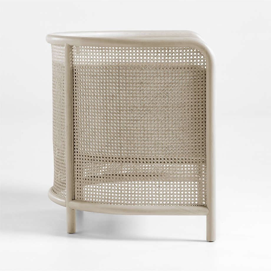 Fields Cane Back White Wash and Natural Accent Chair by Leanne Ford thumbnail 3
