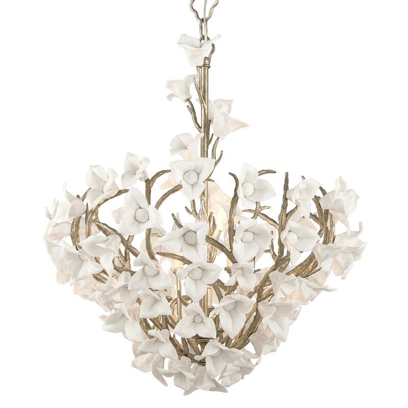 Lily 6 Light Candle Style Geometric Chandelier thumbnail 2