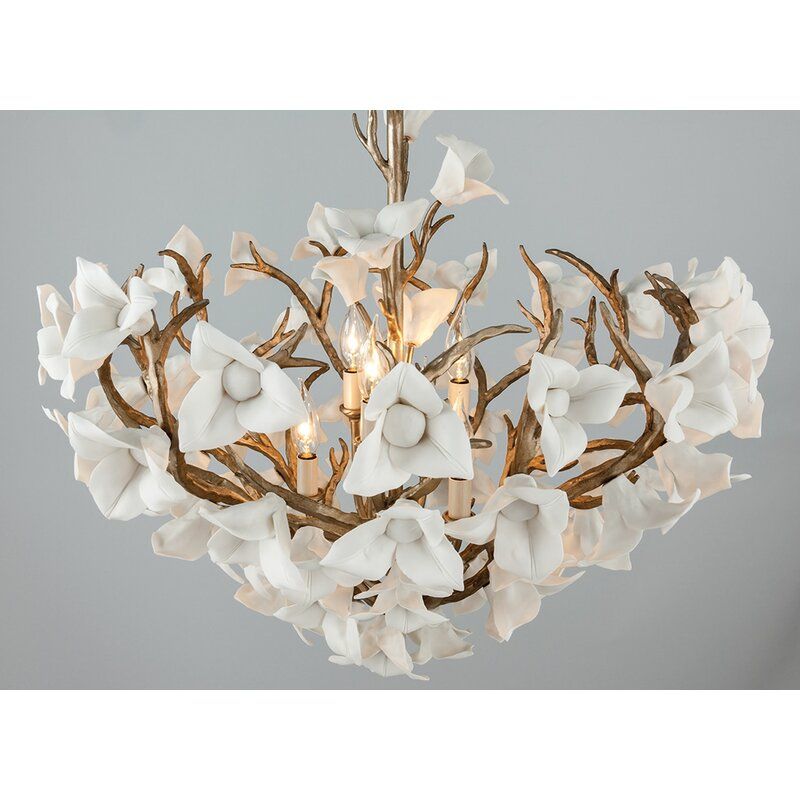 Lily 6 Light Candle Style Geometric Chandelier thumbnail 3
