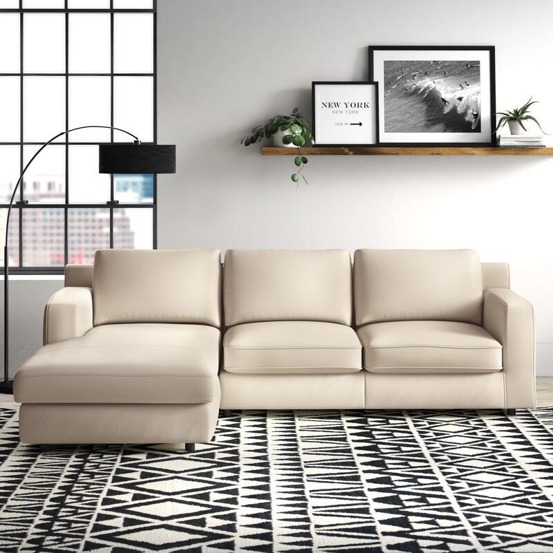 Halley Genuine Leather Sleeper Sofa and Chaise Sectional thumbnail 2