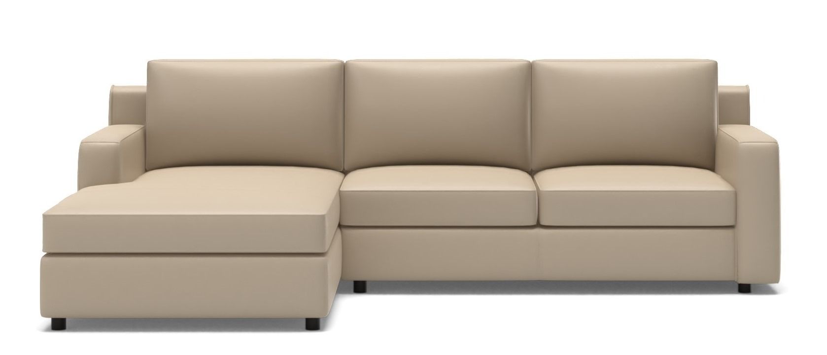 Halley Genuine Leather Sleeper Sofa and Chaise Sectional thumbnail 3