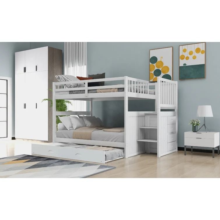 Apsara Twin Standard Bunk Bed with Trundle by Harriet Bee thumbnail 2