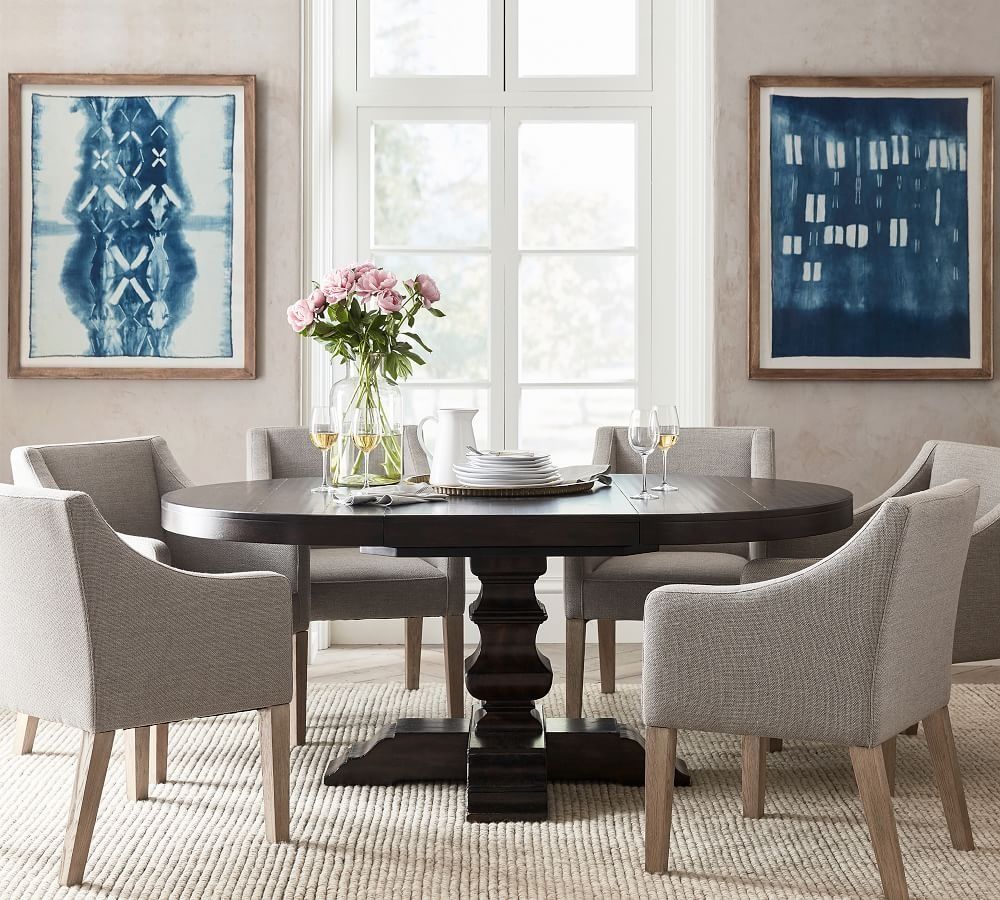 Banks Round Pedestal Extending Dining Table thumbnail 2