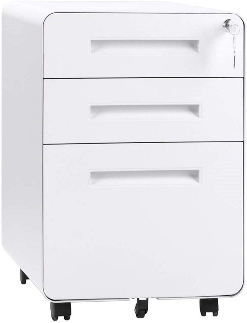 3 Drawer Mobile Vertical Filing Cabinet thumbnail 3