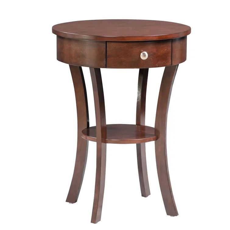 Moravian 1 - Drawer End Table with Storage Alcott Hill® Color: Espresso thumbnail 3