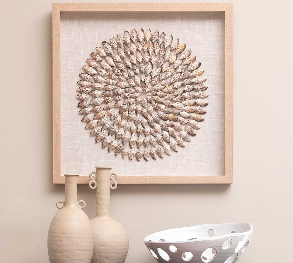 Tulip Shell Shadow Box Wall Art With Frame thumbnail 2
