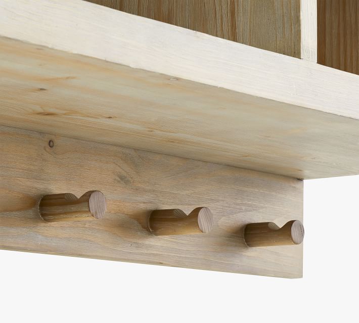 Folsom Entryway Wall Shelf with Hooks Desert Pine thumbnail 5