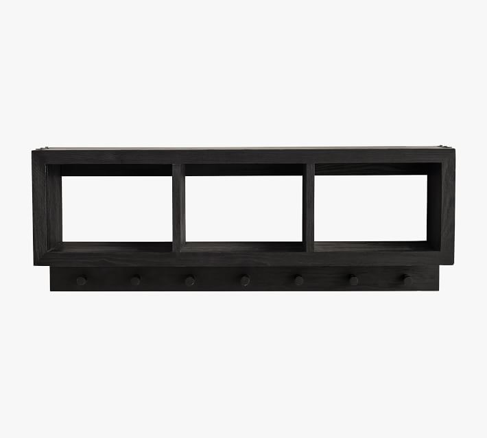 Folsom Entryway Wall Shelf with Hooks Charcoal thumbnail 2