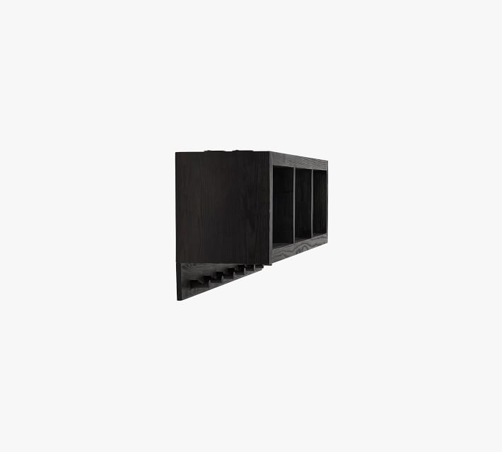 Folsom Entryway Wall Shelf with Hooks Charcoal thumbnail 4