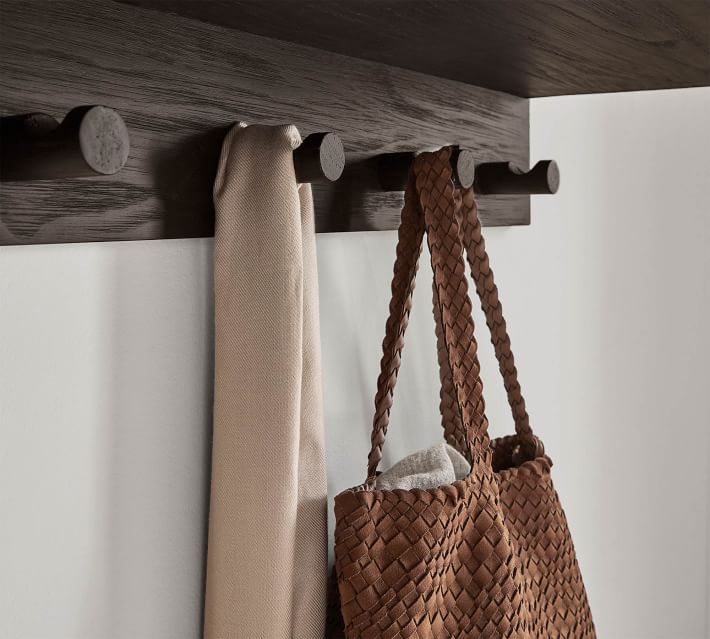 Folsom Entryway Wall Shelf with Hooks Charcoal thumbnail 6