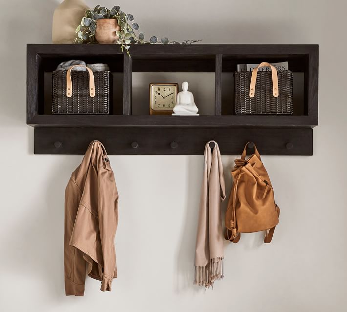 Folsom Entryway Wall Shelf with Hooks Charcoal thumbnail 7