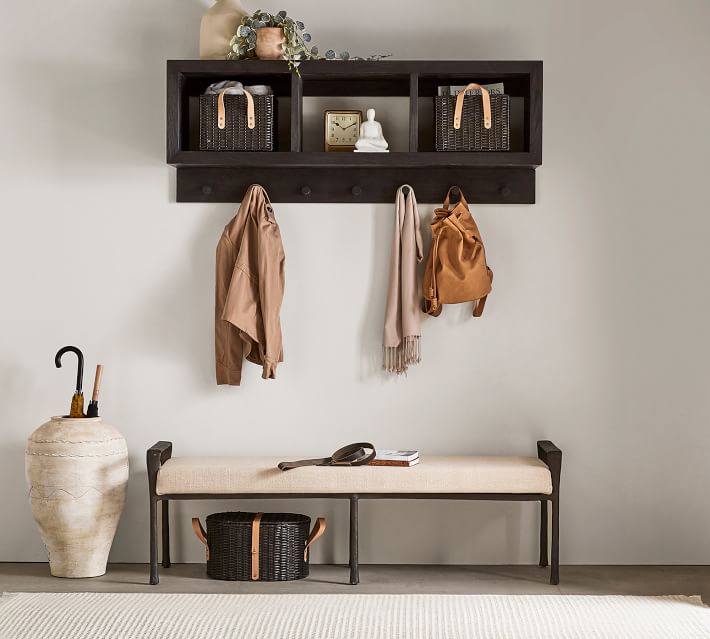 Folsom Entryway Wall Shelf with Hooks Charcoal thumbnail 8
