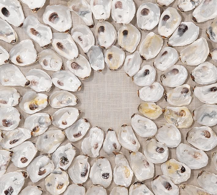 Oyster Shell Shadow Box Wall Art with frame thumbnail 3