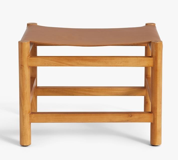 Danish Leather Sling Stool thumbnail 4