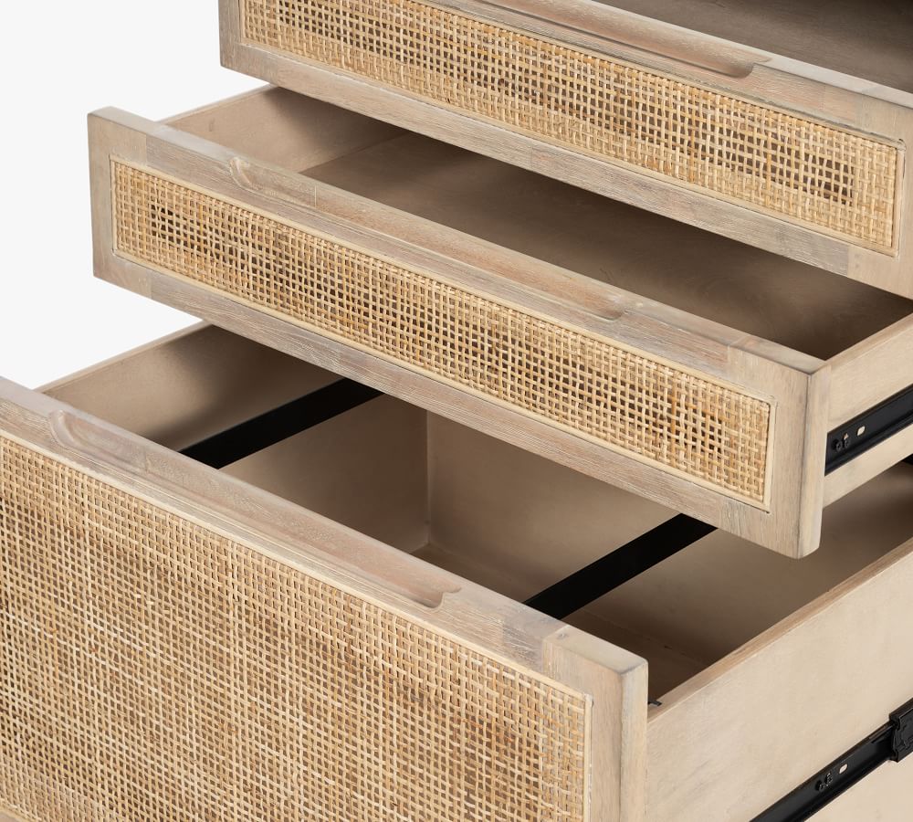 Dolores Cane 3 Drawer File Cabinet thumbnail 4