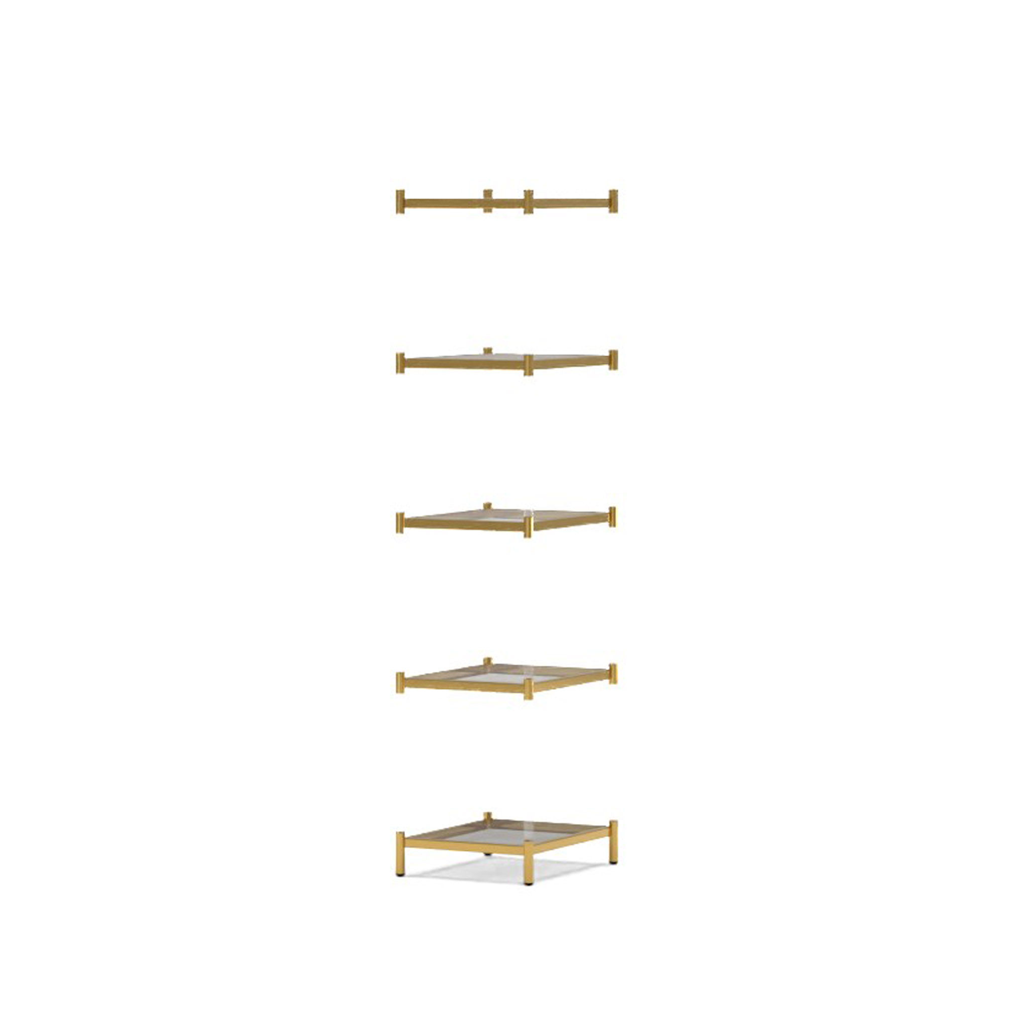 Oscarine Lucite Narrow Mirrored Bookshelf thumbnail 2