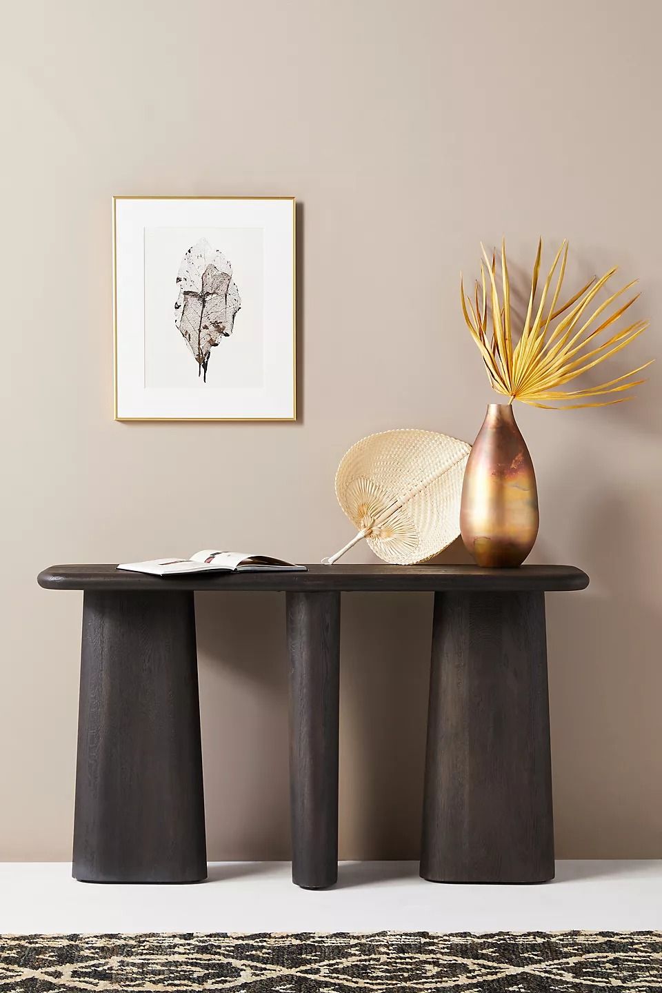 Kalle Sculptural Oak Console Black thumbnail 2