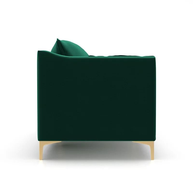 Analayah Velvet Sofa thumbnail 4