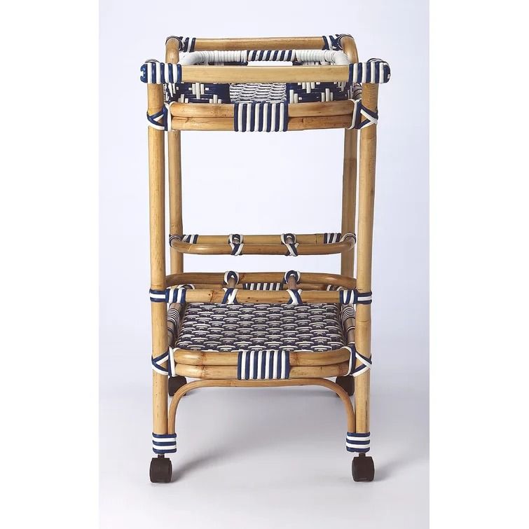 Domenica Wicker Bar Cart thumbnail 4