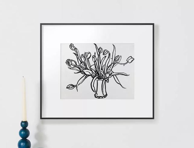 Tulips in Lesterware Wall Art With Frame thumbnail 2