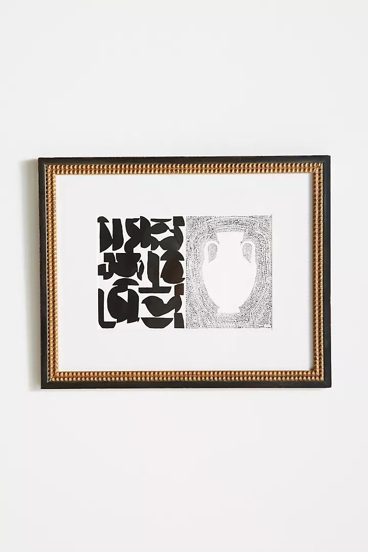 Geometric And Greek Vase Wall Art With Frame thumbnail 2