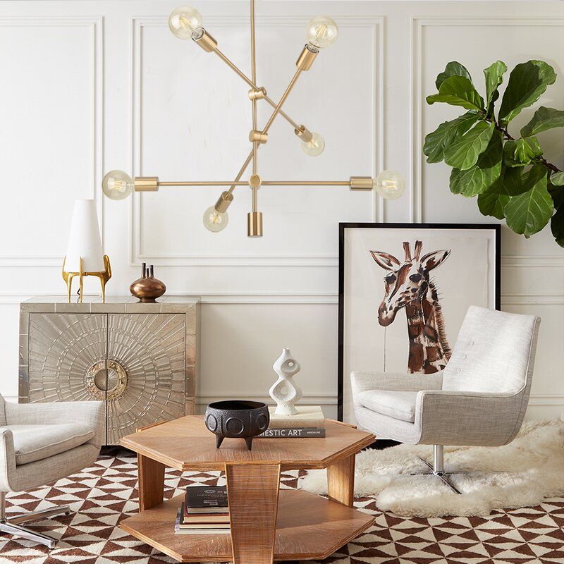 Dycus Light Sputnik Modern Linear Chandelier thumbnail 3