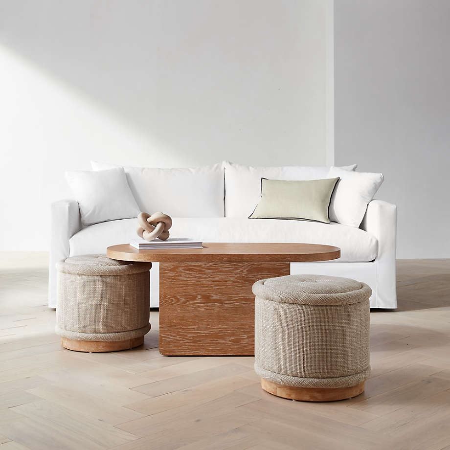 Union Oval Nesting Coffee Table with Stools thumbnail 2