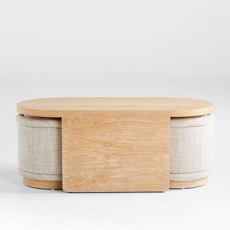 Union Oval Nesting Coffee Table with Stools thumbnail 3